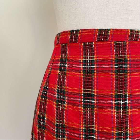 Vintage 70s Plaid Pencil Skirt - Picture 6 of 7